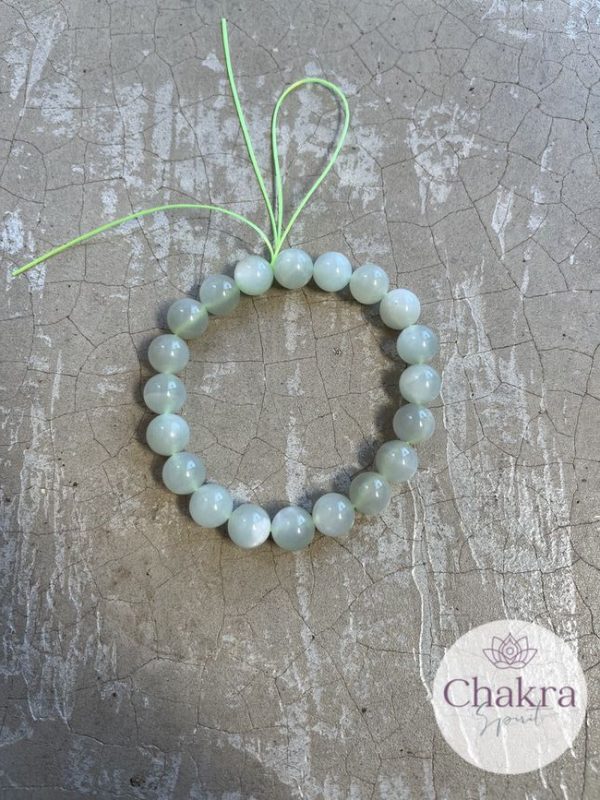 Groene Maansteen kralenarmband 10 mm