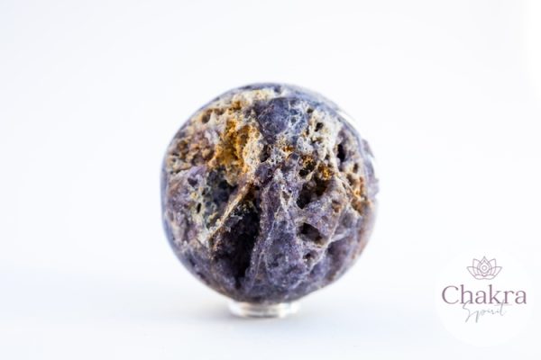 Paarse Fluoriet met Sfaleriet bol - 332gr 25 Paarse Fluoriet met Sfaleriet bol - 332gr