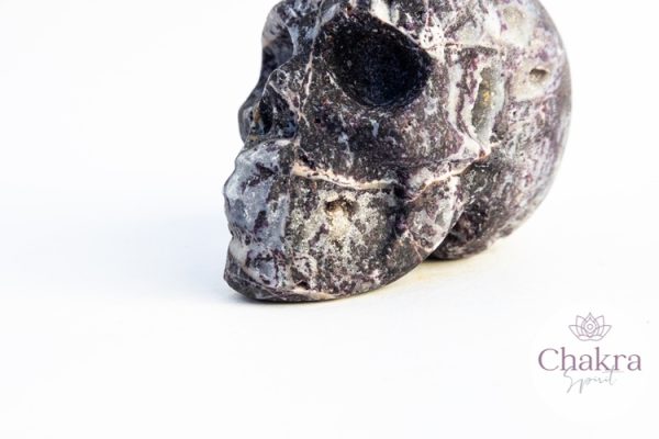 Paarse Fluoriet met Sfaleriet schedel - 440gr 44 Paarse Fluoriet met Sfaleriet schedel - 440gr