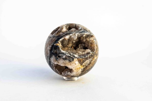 Paarse Fluoriet met Sfaleriet bol - 396gr 19 Paarse Fluoriet met Sfaleriet bol - 396gr