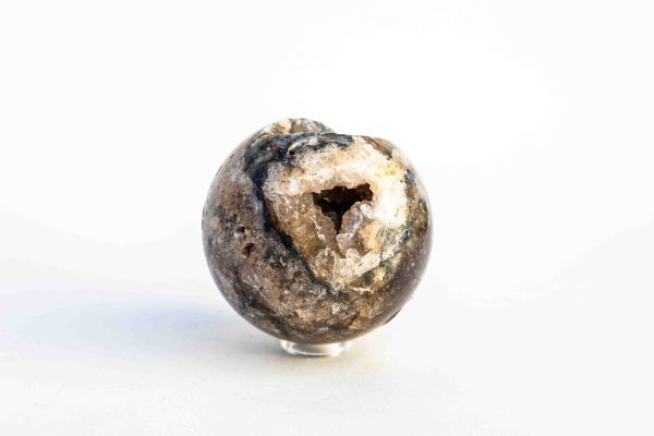 Paarse Fluoriet met Sfaleriet bol - 396gr 22 Paarse Fluoriet met Sfaleriet bol - 396gr