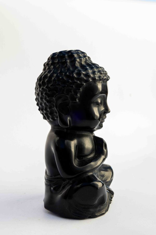 Zwarte Obsidiaan Boeddha - 974gr