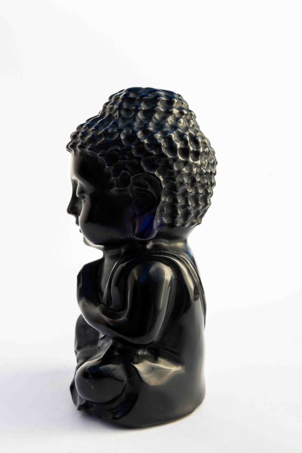 Zwarte Obsidiaan Boeddha - 974gr