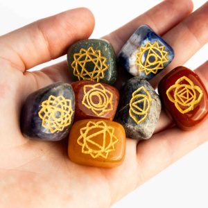 Chakra trommelstenen set