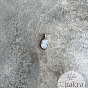 Witte Maansteen hanger - 925 zilver