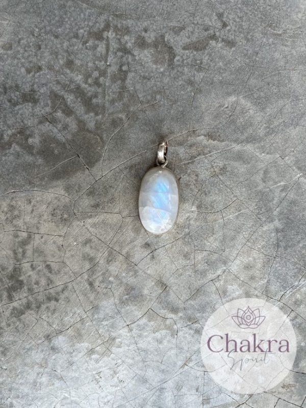 Witte Maansteen hanger - 925 zilver 30 Witte Maansteen hanger - 925 zilver