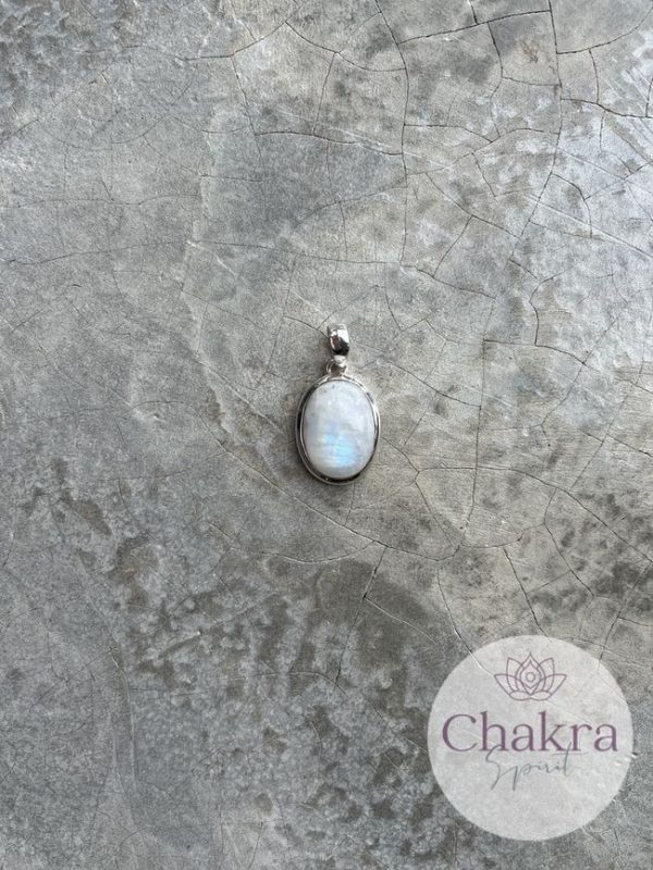 Witte Maansteen hanger - 925 zilver 26 Witte Maansteen hanger - 925 zilver