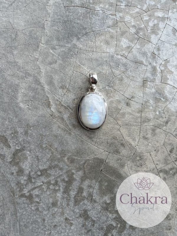 Witte Maansteen hanger - 925 zilver 27 Witte Maansteen hanger - 925 zilver