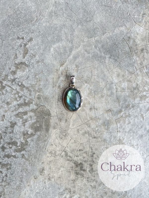 Labradoriet hanger - 925 zilver 33 Labradoriet hanger - 925 zilver