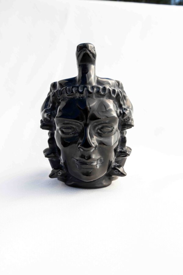 Zwarte Obsidiaan Medusa - 636gr