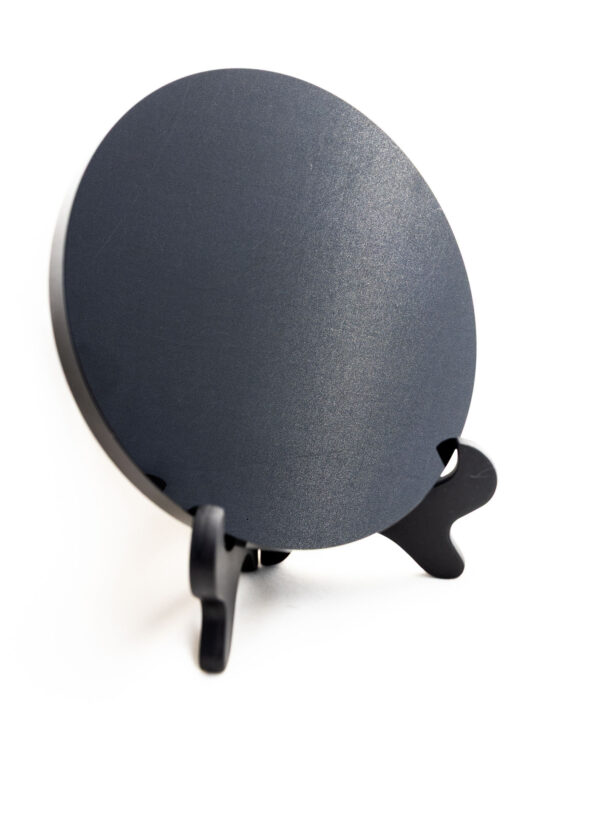 Zwarte Obsidiaan spiegel met staander