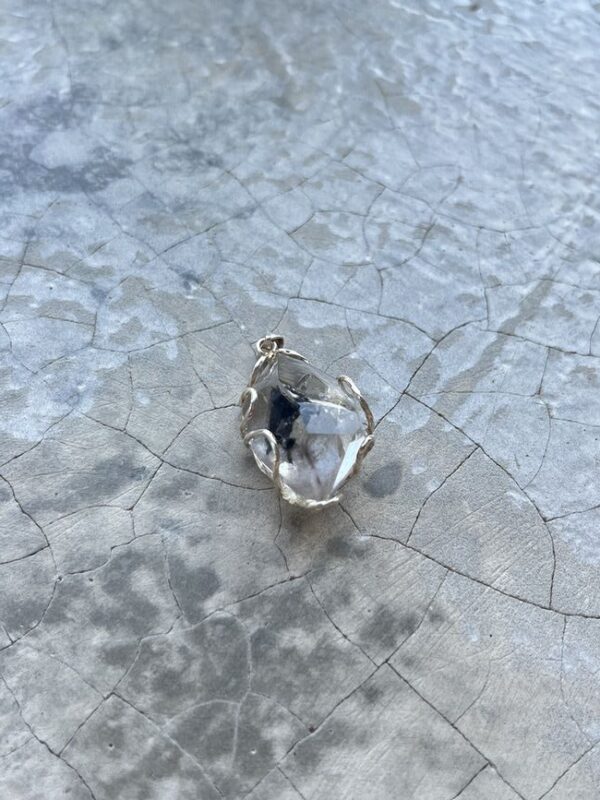 Enhydrokwarts hanger - 925 zilver 2 Enhydrokwarts hanger - 925 zilver