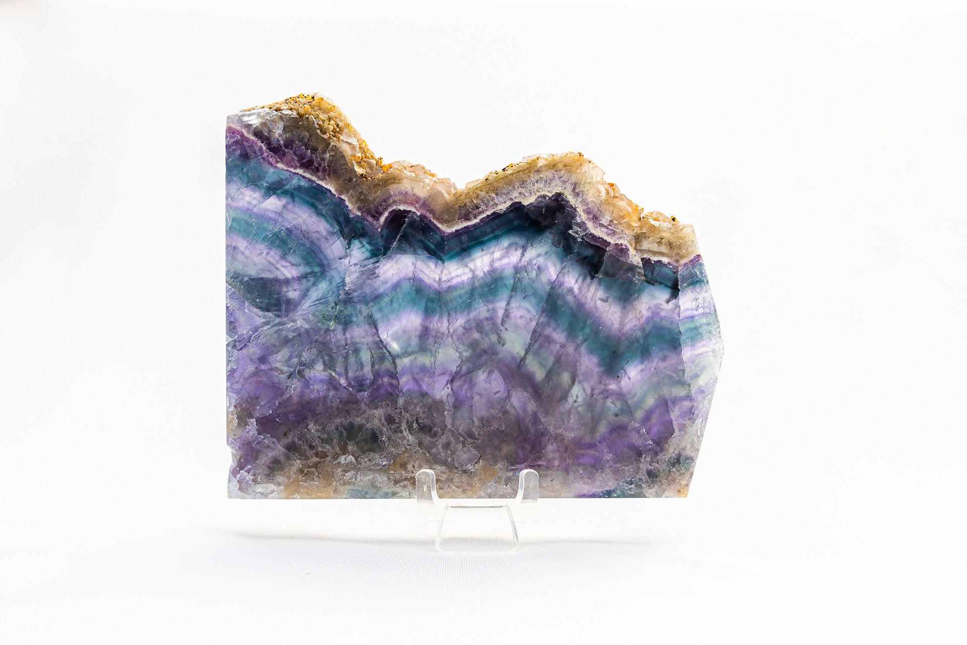 Regenboog Fluoriet slab - 412gr 2 Regenboog Fluoriet slab - 412gr