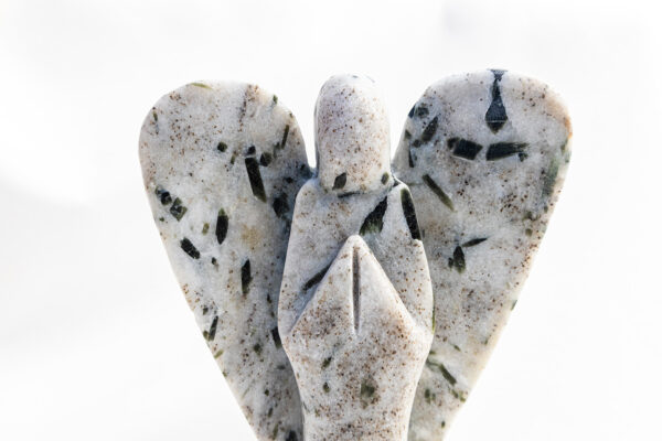 Groene Toermalijn (Verdeliet) in kwarts engel - 758gr 4 Groene Toermalijn (Verdeliet) in kwarts engel - 758gr