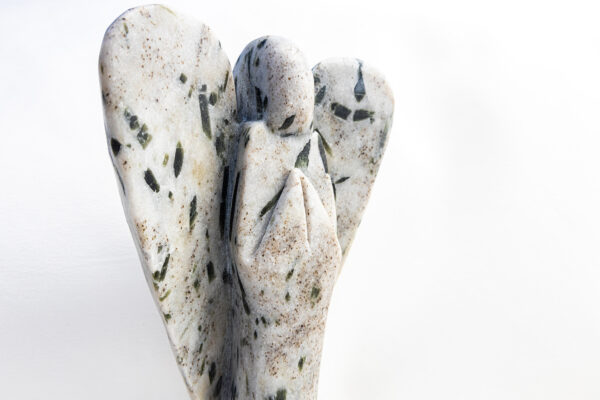 Groene Toermalijn (Verdeliet) in kwarts engel - 758gr 3 Groene Toermalijn (Verdeliet) in kwarts engel - 758gr