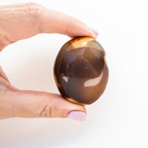 Carneool met Orka Agaat handsteen - Madagaskar - 74gr