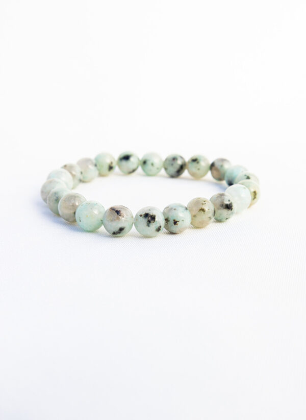 Kiwi Jaspis kralenarmband 8 mm 34 Kiwi Jaspis kralenarmband 8 mm