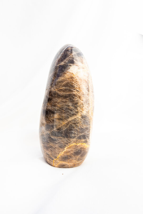 Zwarte Maansteen sculptuur - Madagaskar - 2.222gr 16 Zwarte Maansteen sculptuur - Madagaskar - 2.222gr