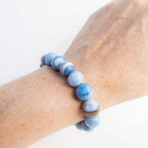Owyhee Blauwe Opaal kralenarmband 12 mm