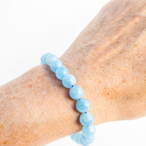 Aquamarijn kralenarmband 8 mm