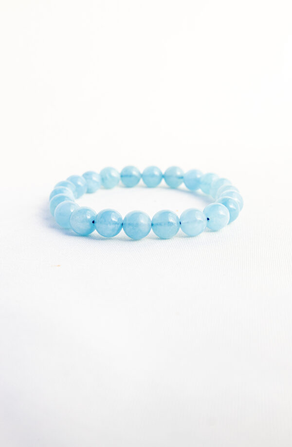 Aquamarijn kralenarmband