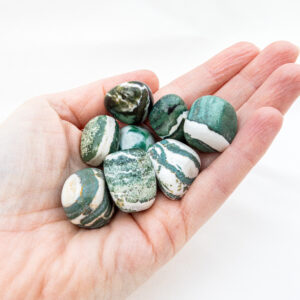 Groene Sardonyx trommelsteen - India