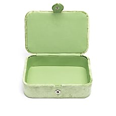 Sieraden/tarotdoos met klavertje vier - groen - India