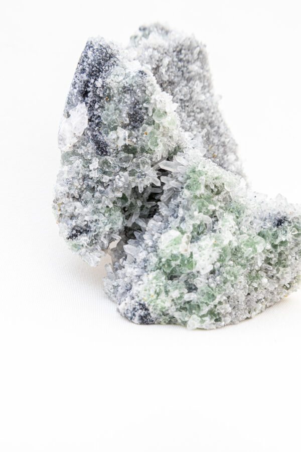Bergkristal, Calciet & Fluoriet cluster - China (Fujian) - 366gr
