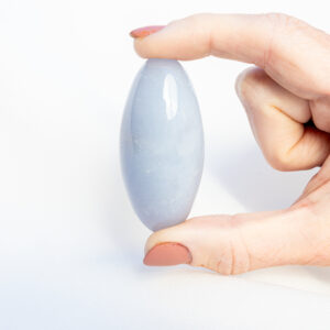 Blauwe Chalcedoon Shiva Lingam - Turkije - 76gr