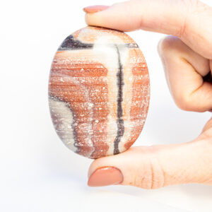 Serape Jaspis handsteen - Mexico - 82gr