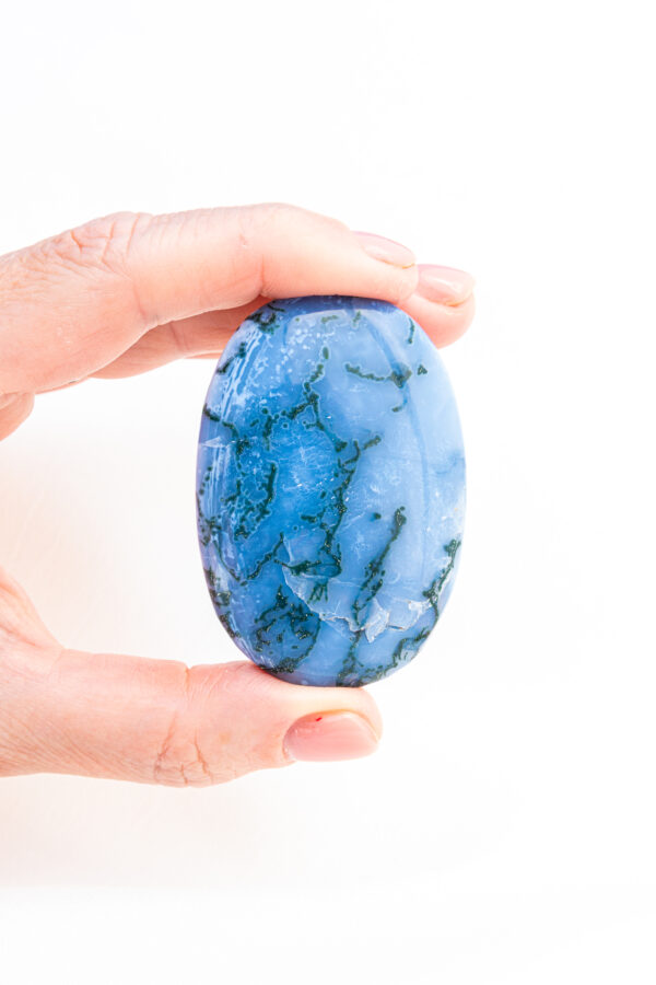 Owyhee Blauwe Opaal met Mosagaat handsteen - Verenigde Staten - 52gr 24 Owyhee Blauwe Opaal met Mosagaat handsteen - Verenigde Staten - 52gr